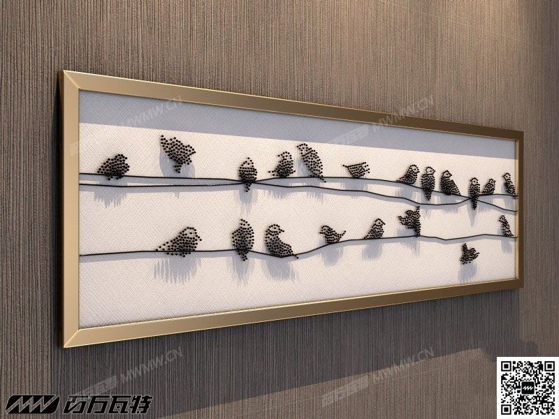 现代立体装饰钉子画鸟群图.jpg
